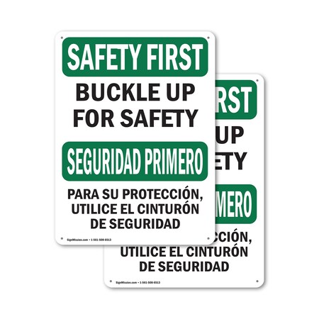 Signmission Safety Culture Sign, 7 in Width, Plastic, Rectangle, Bilingual OS-2PACK-SF-P-710-L-10745
